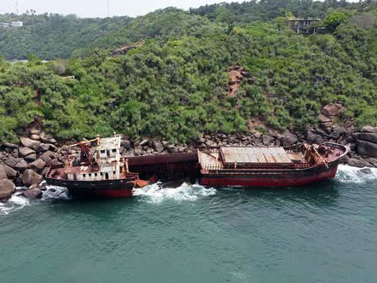 Ship at the Rumassala Beach